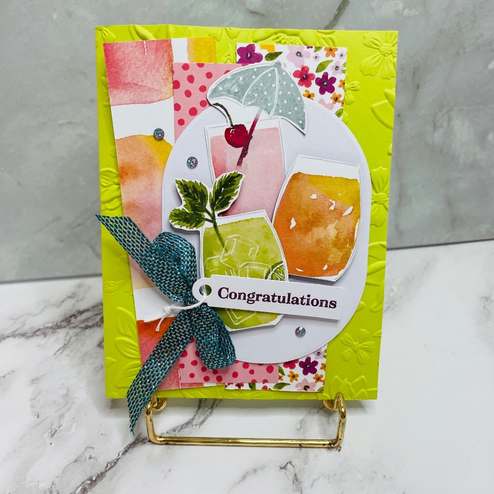 Congratulations Drinks Handmade Card